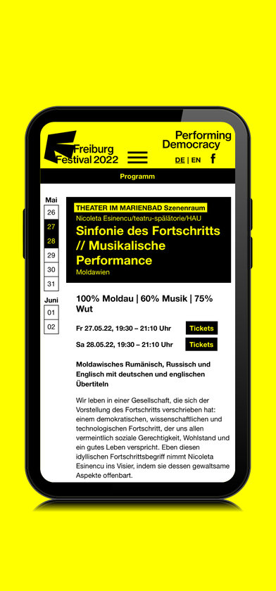 Freiburg Festival 2022 Programm Smartphone
