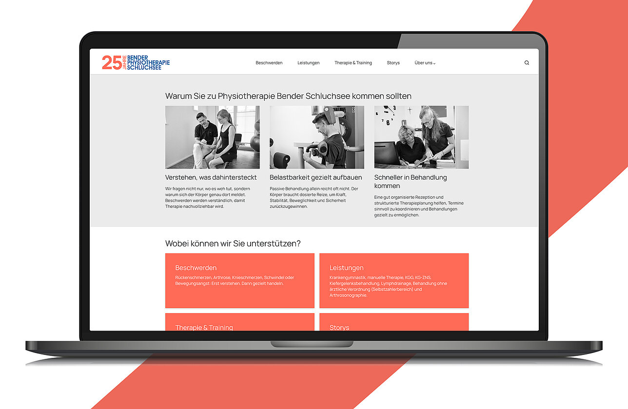 Bender Physiotherapie Schluchsee Webdesign