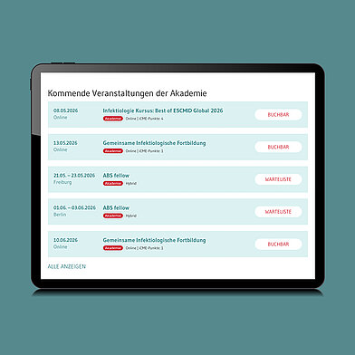 Tabletansicht Akademie für Infektionsmedizin